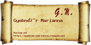 Gyebnár Marianna névjegykártya