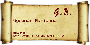 Gyebnár Marianna névjegykártya